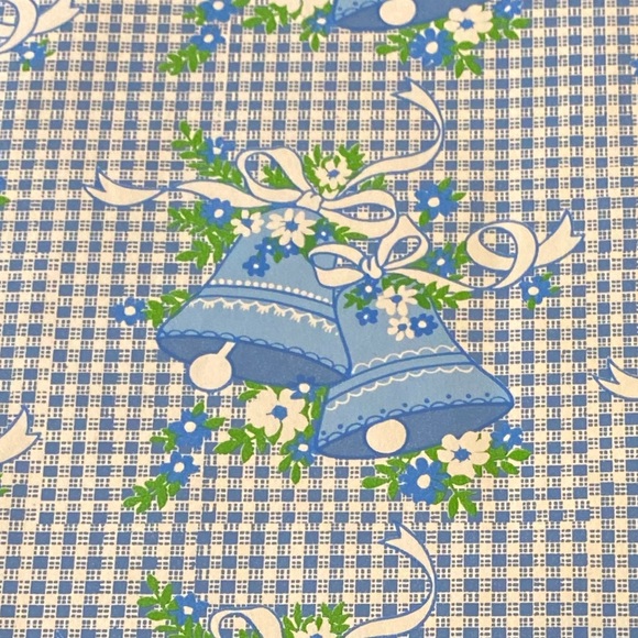 🩵💚🤍Vintage AMBASSADOR Wedding Gift Wrap Remnant🩵💚🤍 - Picture 1 of 5